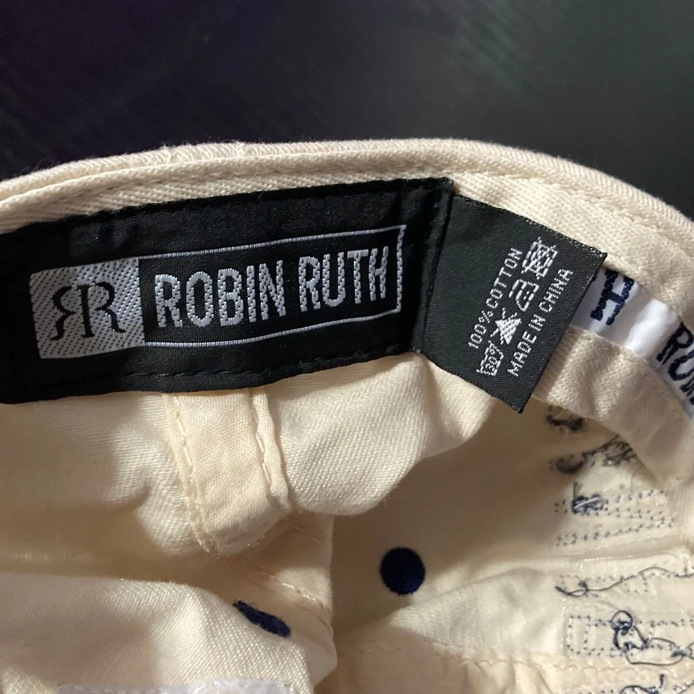 Robin Ruth‎ San Francisco Floral Hat - Cream and Blue